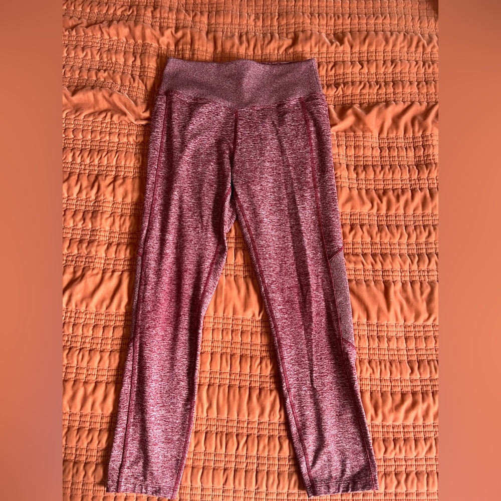 PINK Victoria's Secret COZY Heathered Wine Leggings